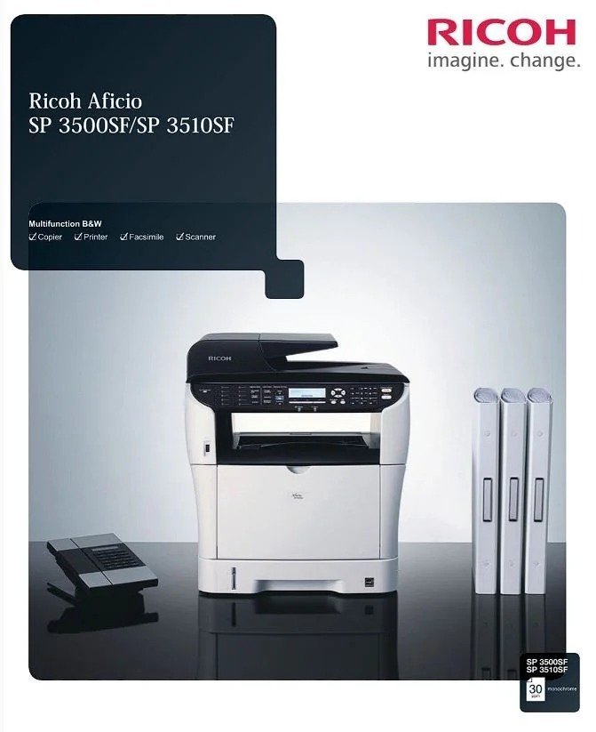 Ricoh SP 3500SF : ماكينة متعددة المهام للمكاتب الصغيرة بجودة عالية 3 Ricoh SP 3500SF