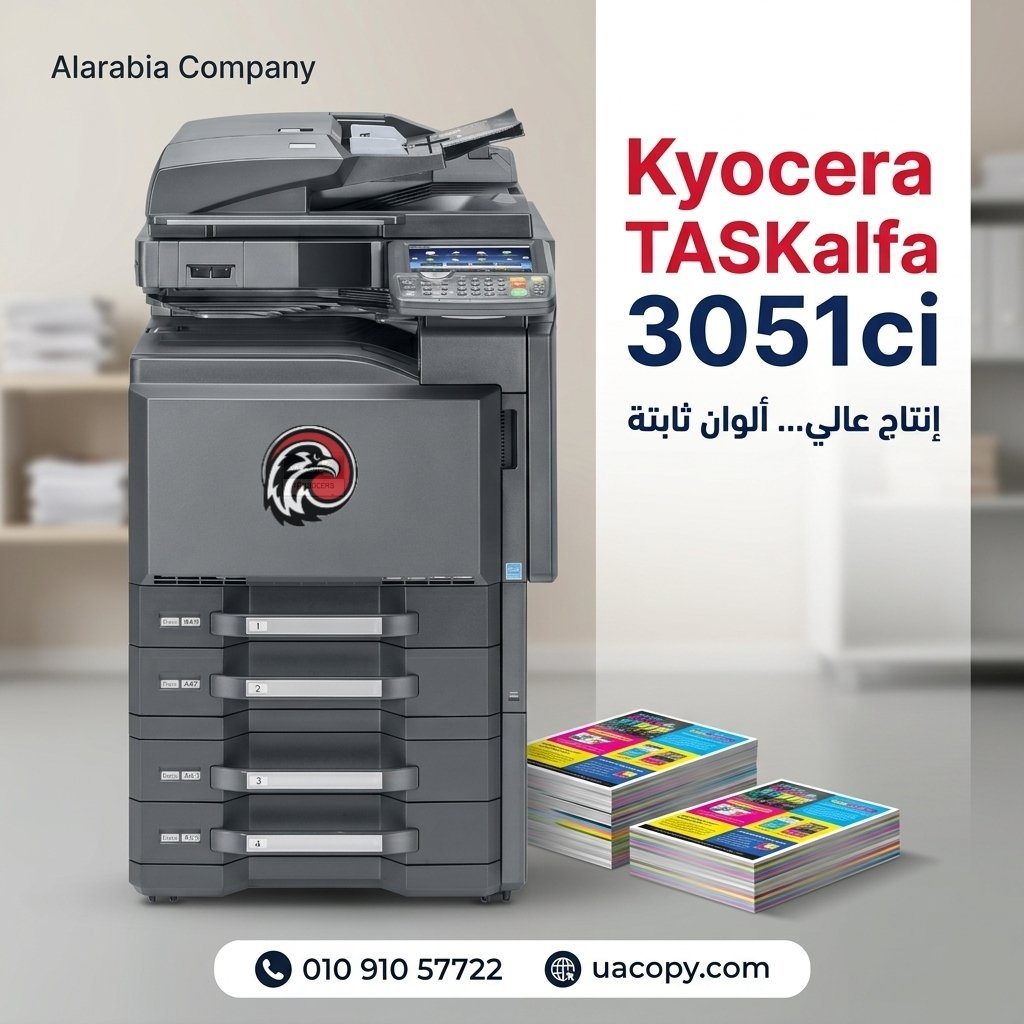 Kyocera TASKalfa 4551ci.. ماكينة ألوان احترافية مصممة لتحمل ضغط العمل اليومي دون توقف 3 Kyocera TASKalfa 3051ci