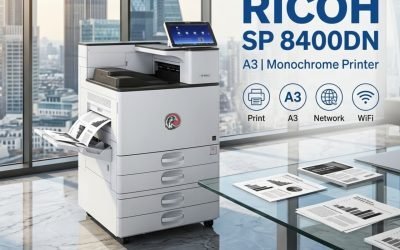 Ricoh SP 8400DN.. طابعة أبيض وأسود عالية الإنتاجية مصممة لإنجاز الأعمال الكبيرة بسرعة وكفاءة
